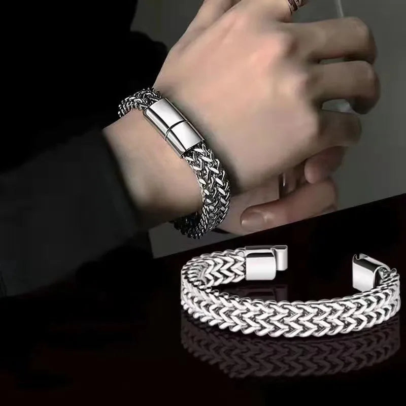 Halo Steel Link Bracelet