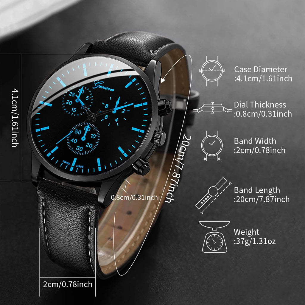 Executive Black Timepiece Set