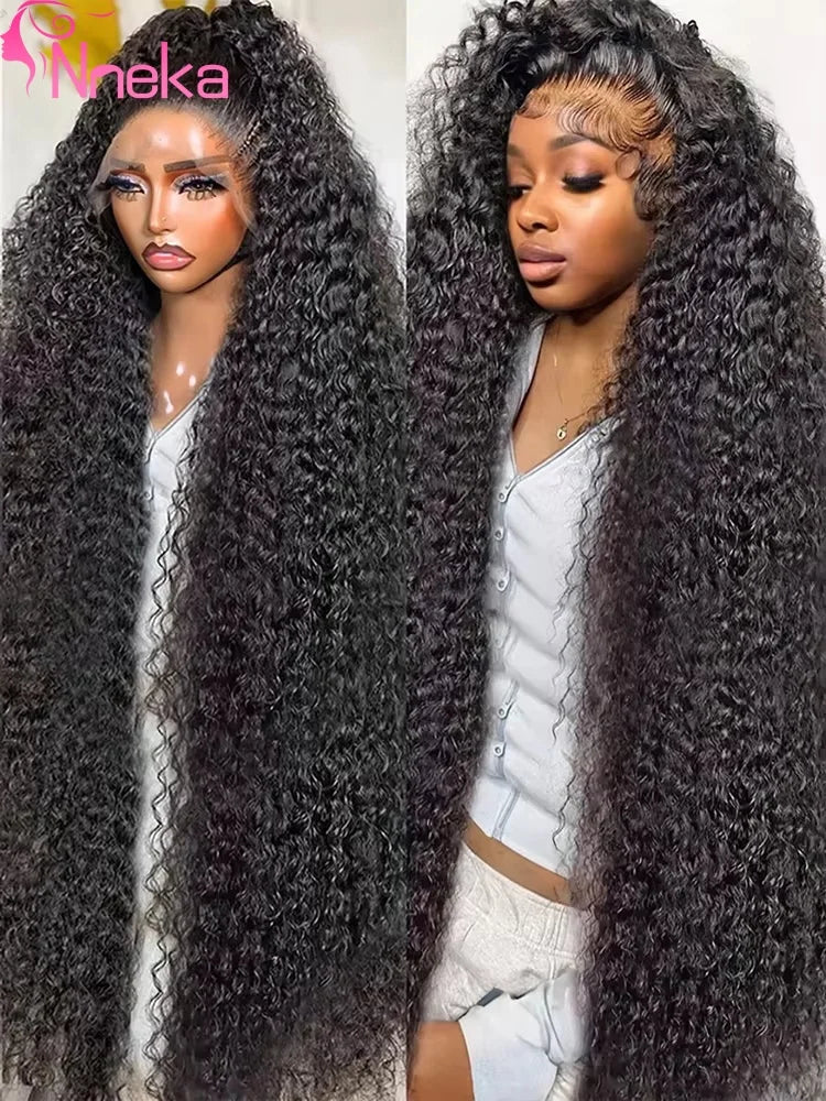 Halo Deep Wave Goddess Wig – HD Lace Human Hair Wig