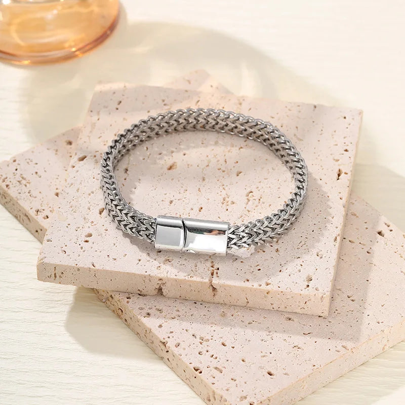 Halo Steel Link Bracelet