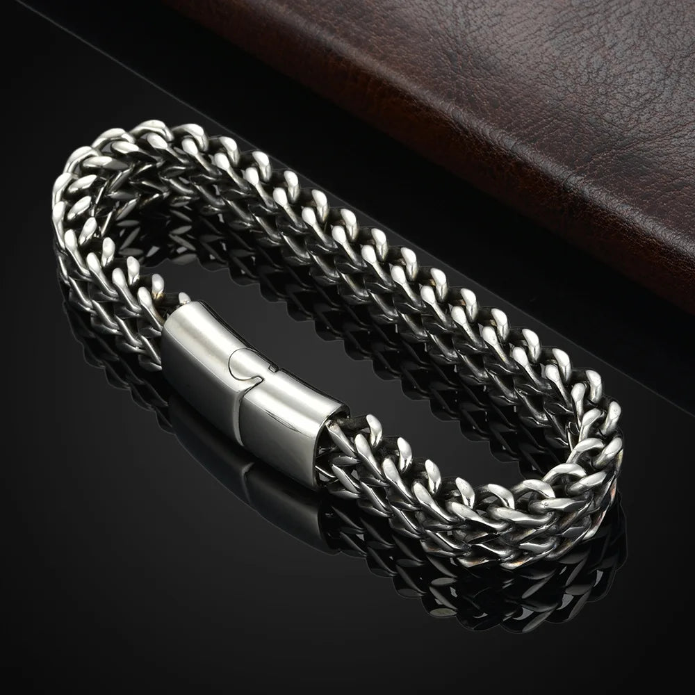 Halo Steel Link Bracelet