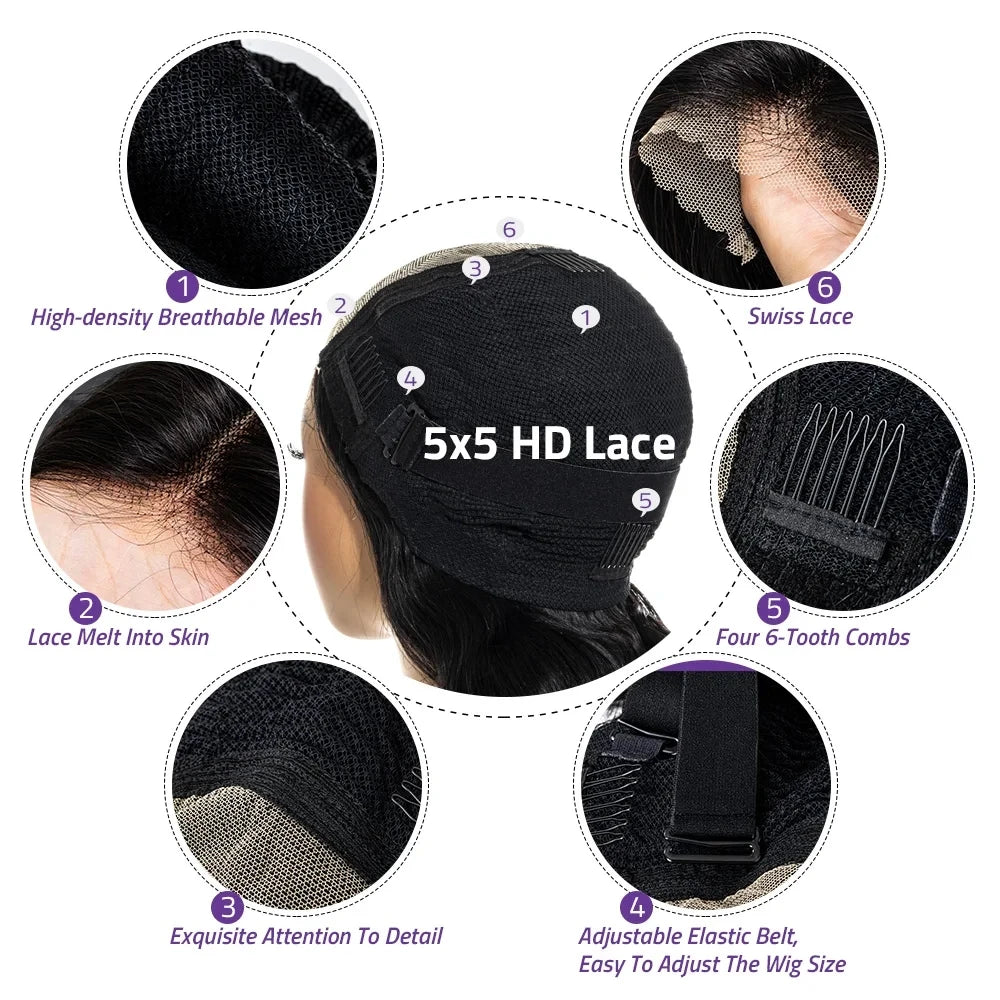Halo Beauty Body Wave HD Transparent Lace Wig