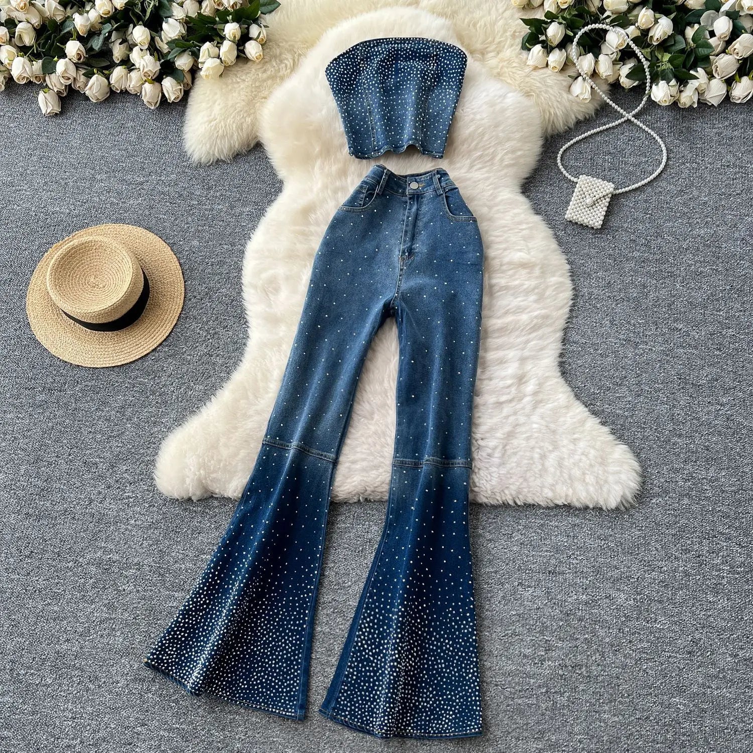 Halo Denim Luxe Set