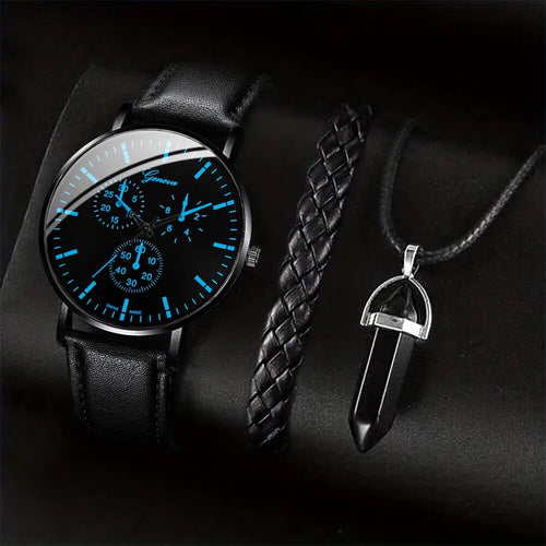 Executive Black Timepiece Set