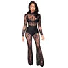 Black Diamond Lace Catsuit