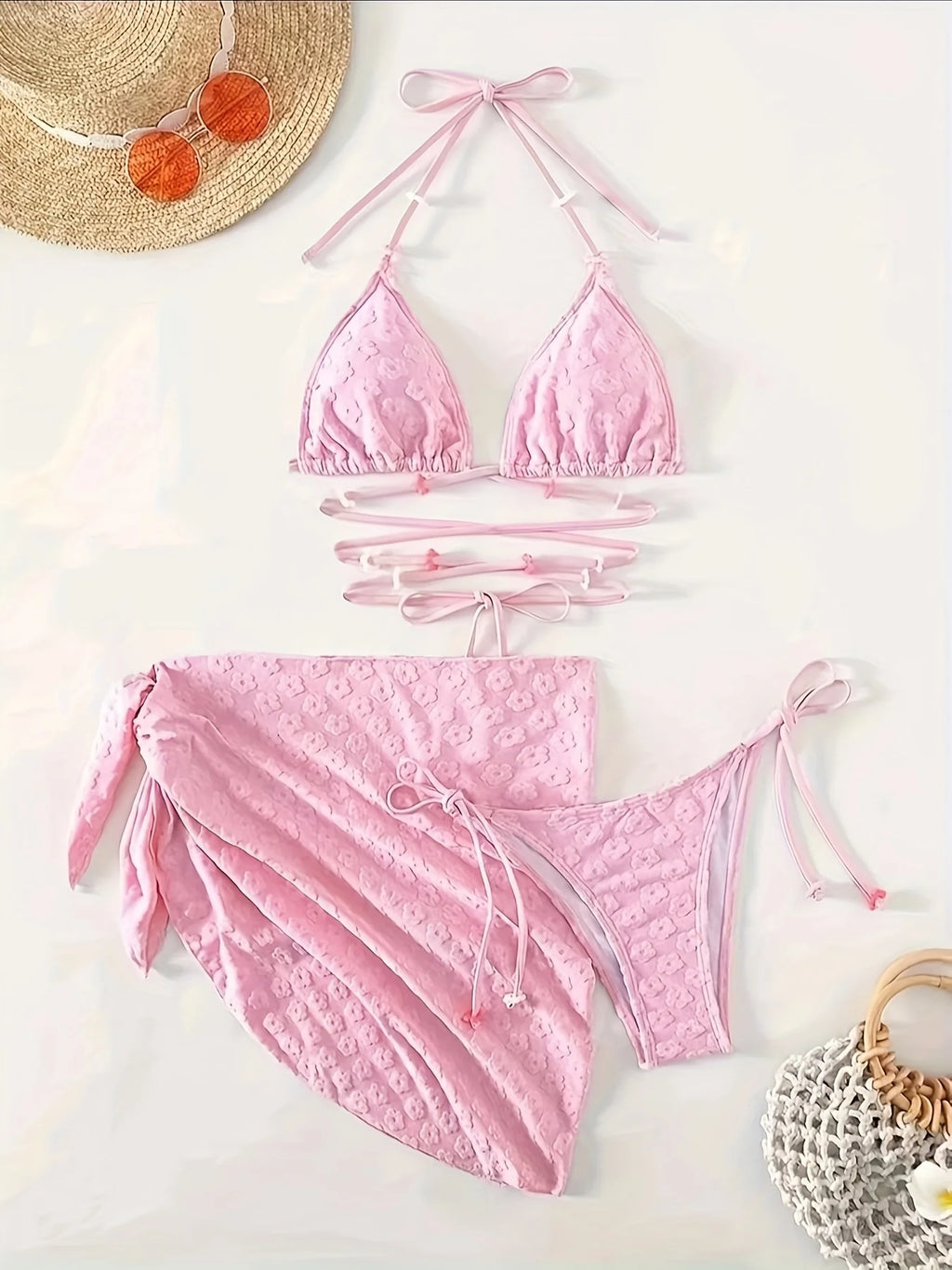 Halo Heart™ Poolside Princess 3-Piece Bikini Set