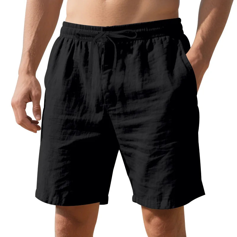 Shorts 2026 Summer Men's Cotton Loose Solid Color Versatile Trendy Casual Running Sports Breathable Casual Pants
