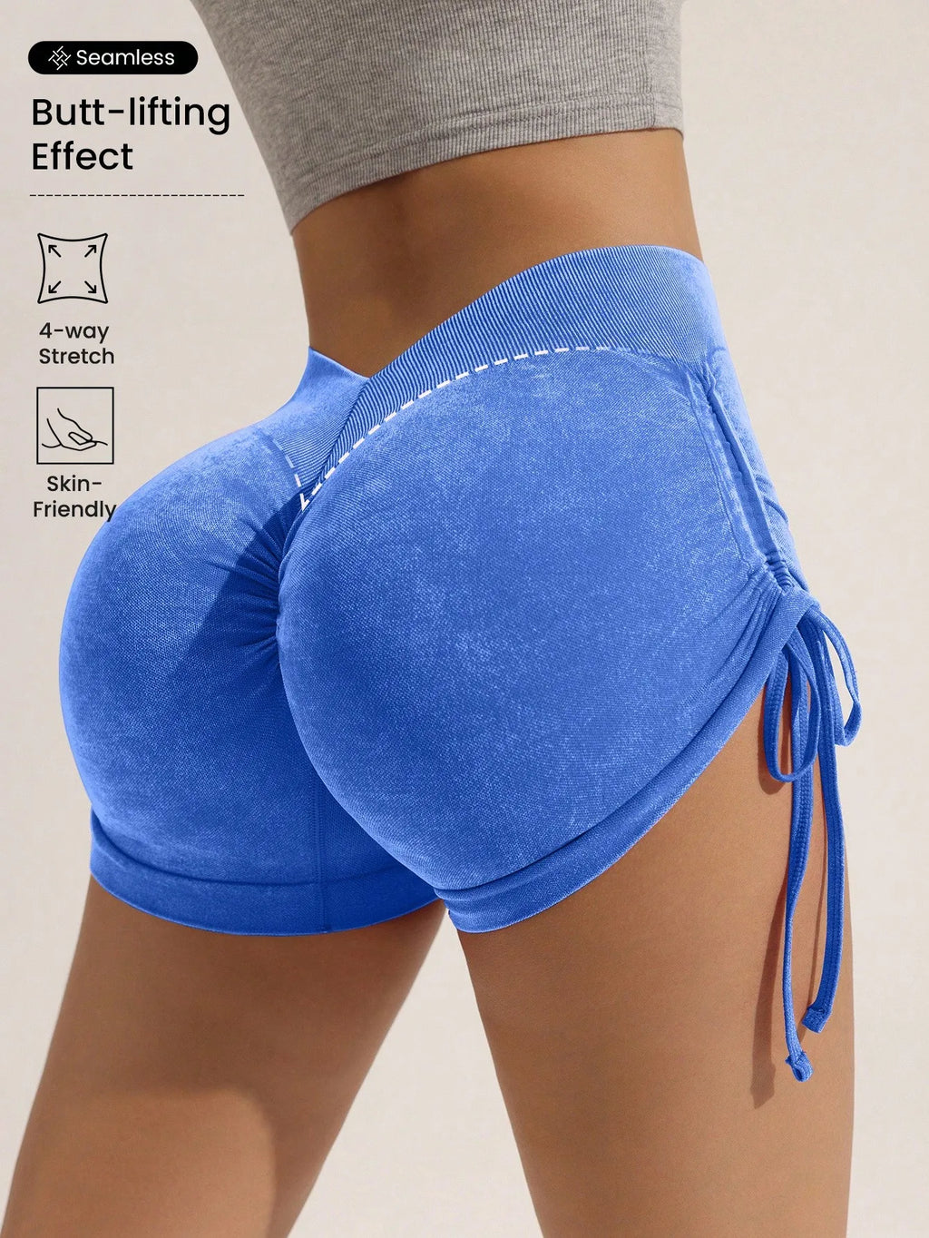 Halo Heart™ Peach Perfect Scrunch Shorts