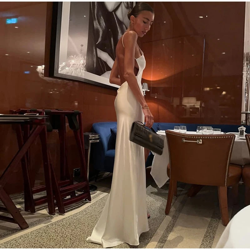 Ivory Escape Satin Gown