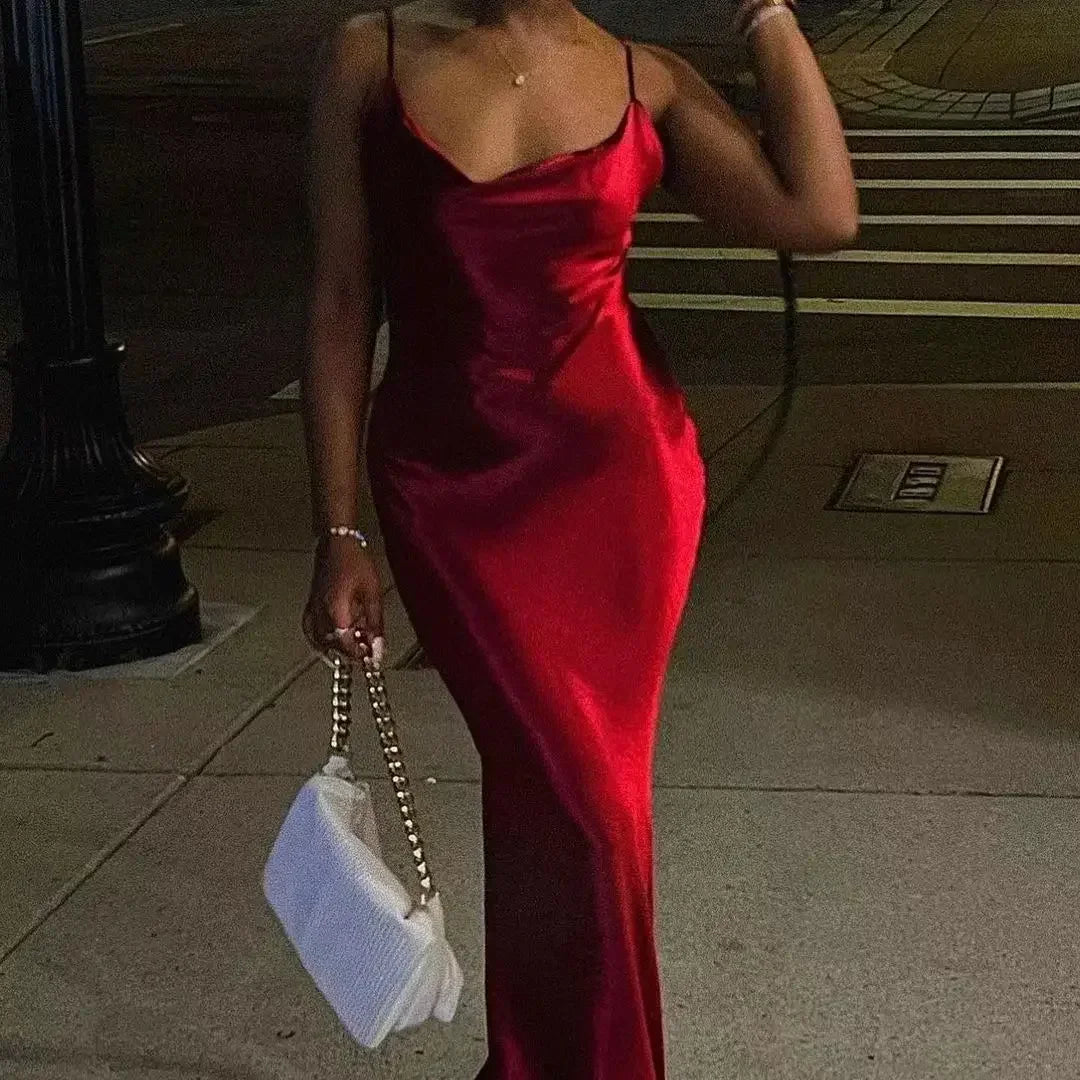 Women’s Satin Slip Maxi Dress