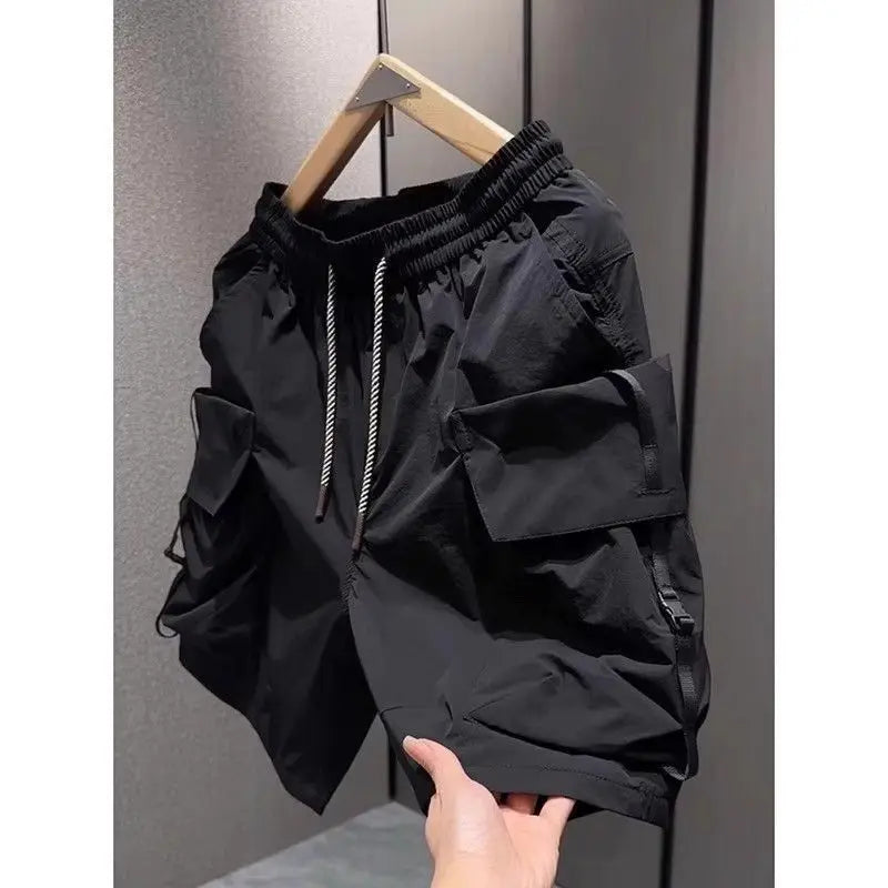 2026 Summer New Tooling Shorts Men's Casual Five-point Pants Big Pockets Trend Loose Quick Drying