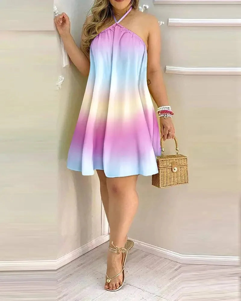 Island Blossom Halter Dress