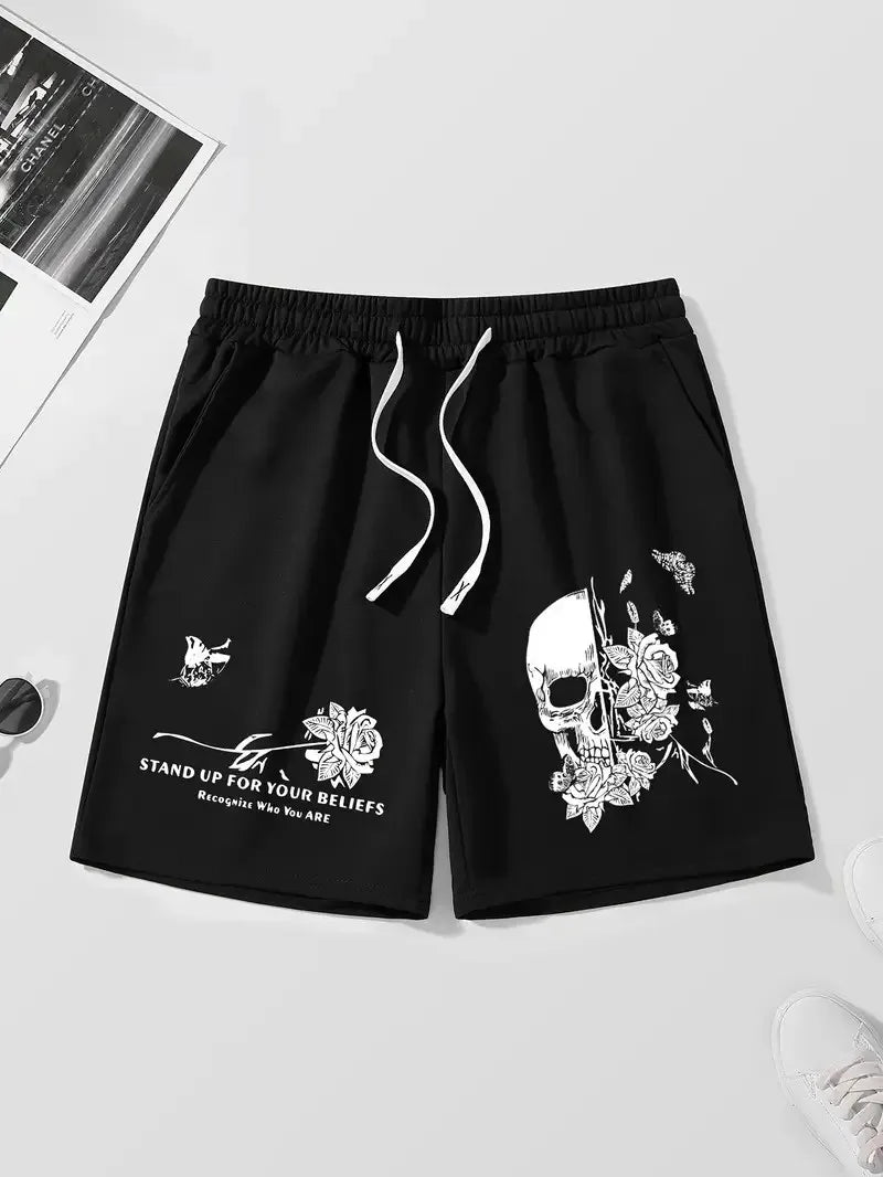 The 2025 summer new men's shorts are street casual sporty fashionable comfortable soft breathable and printed with 3D patterns