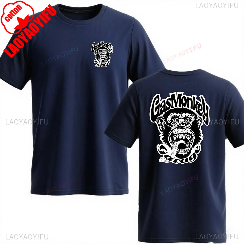 Trending Gas Monkeys Garage Print Short-sleev Hot Sale Vintage Fashion Men T Shirt Unique Classic Streetwear Harajuku Cotton Top