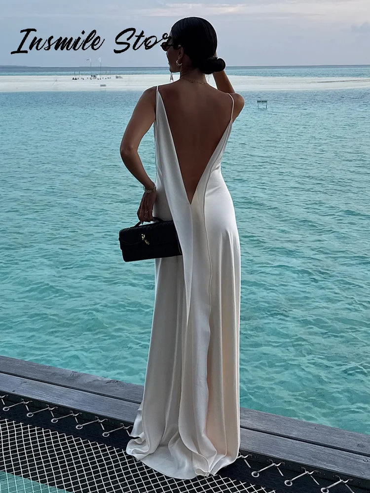 Ivory Escape Satin Gown