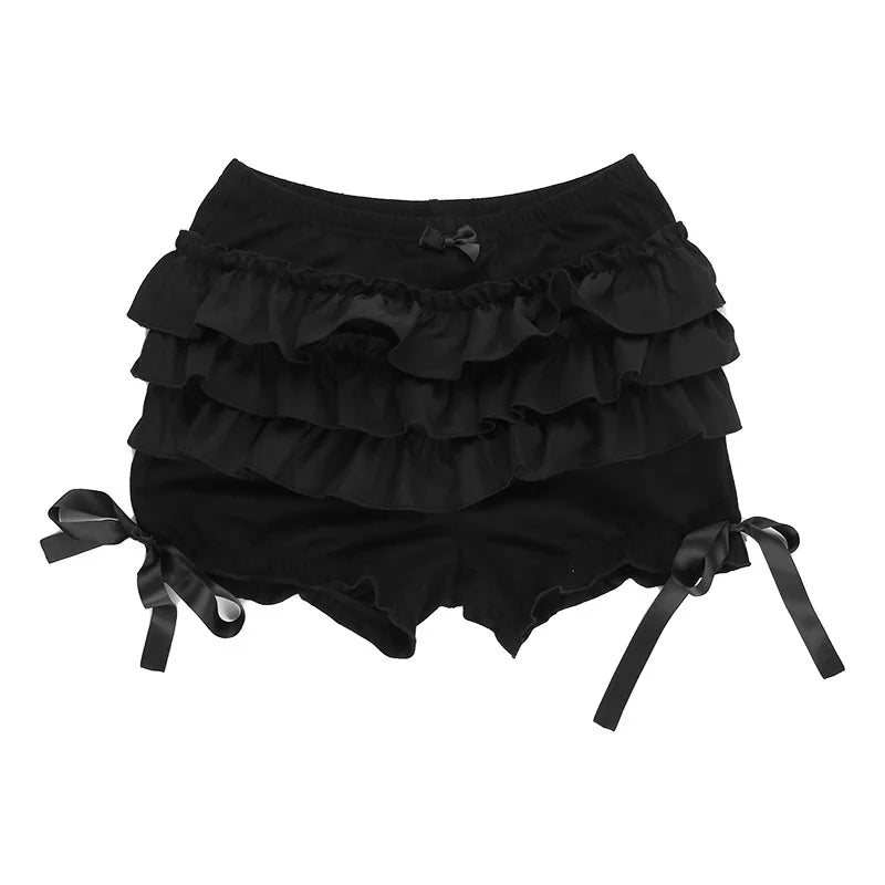 Midnight Kiss Ruffle Shorts