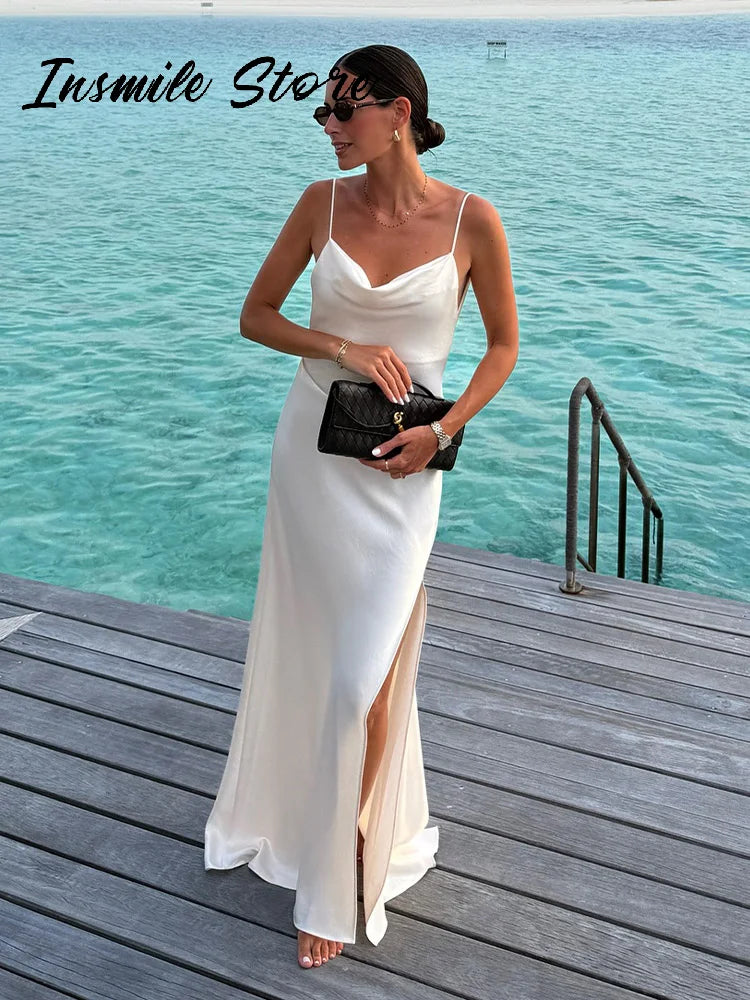 Ivory Escape Satin Gown
