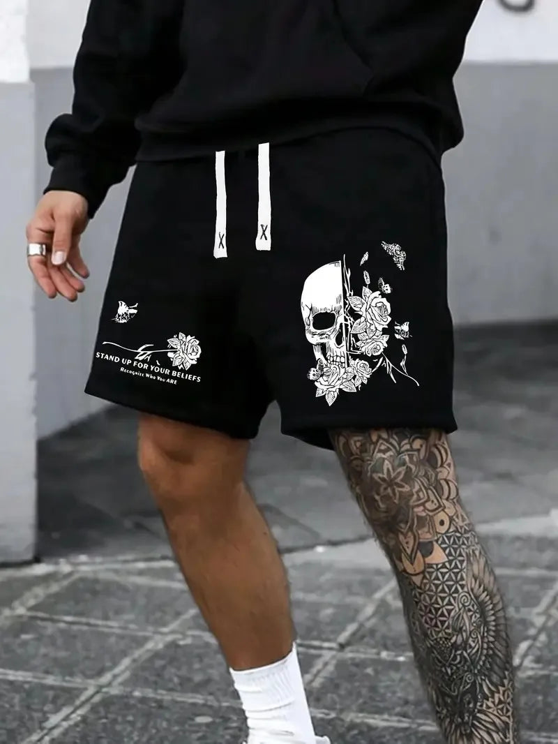 The 2025 summer new men's shorts are street casual sporty fashionable comfortable soft breathable and printed with 3D patterns