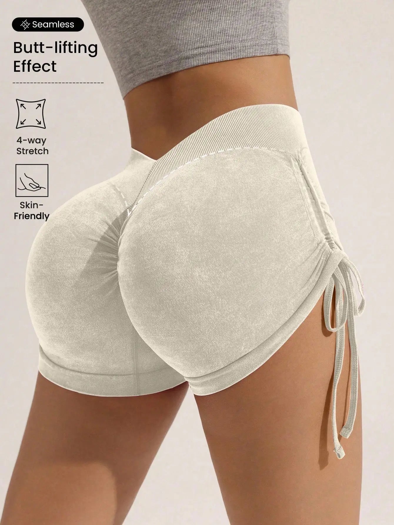 Halo Heart™ Peach Perfect Scrunch Shorts