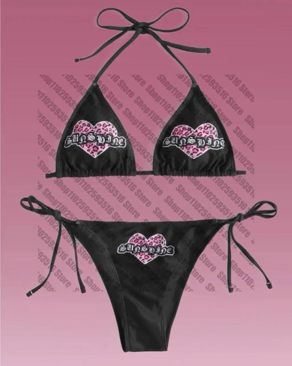 Halo Noir Bikini Set
