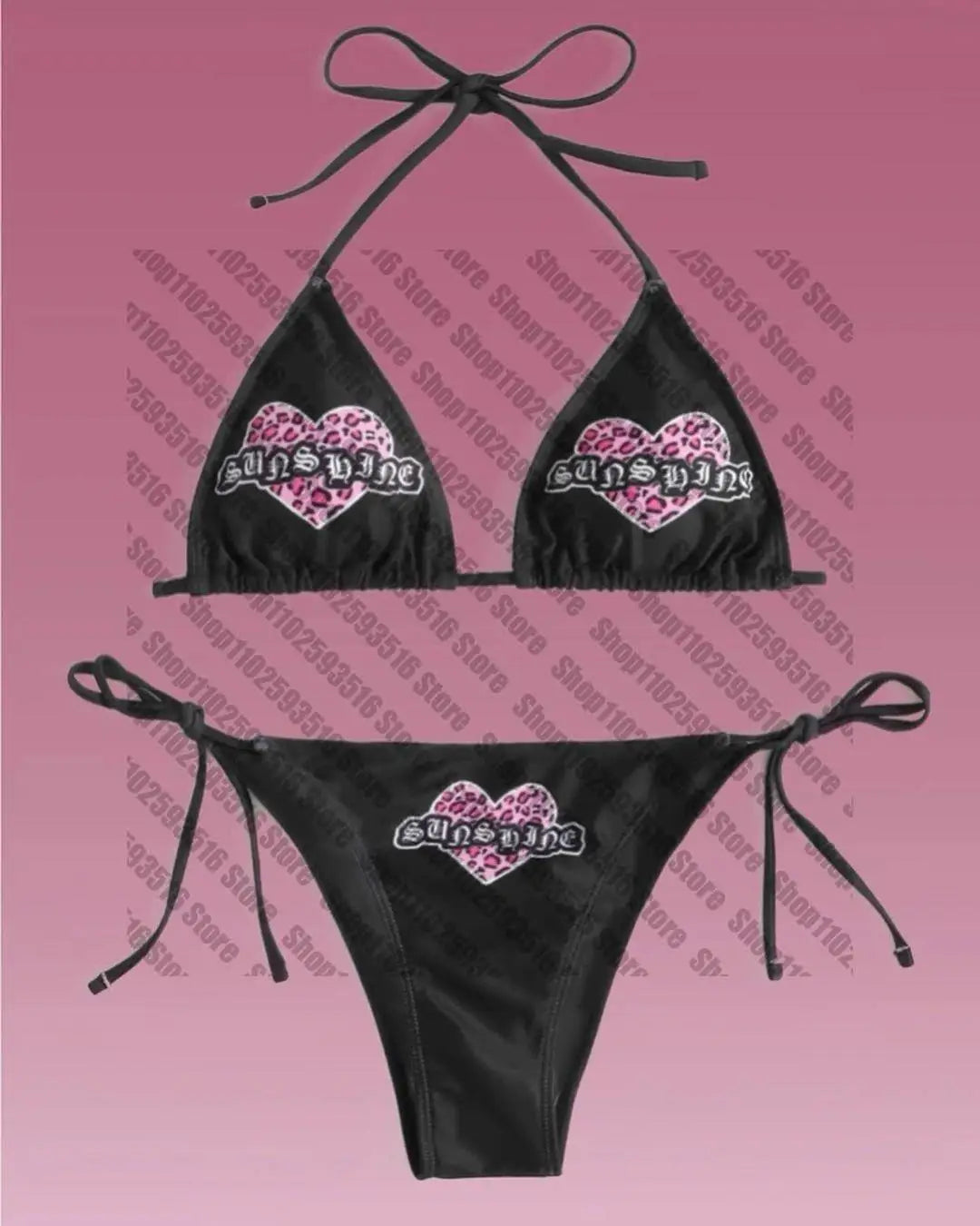 Halo Noir Bikini Set