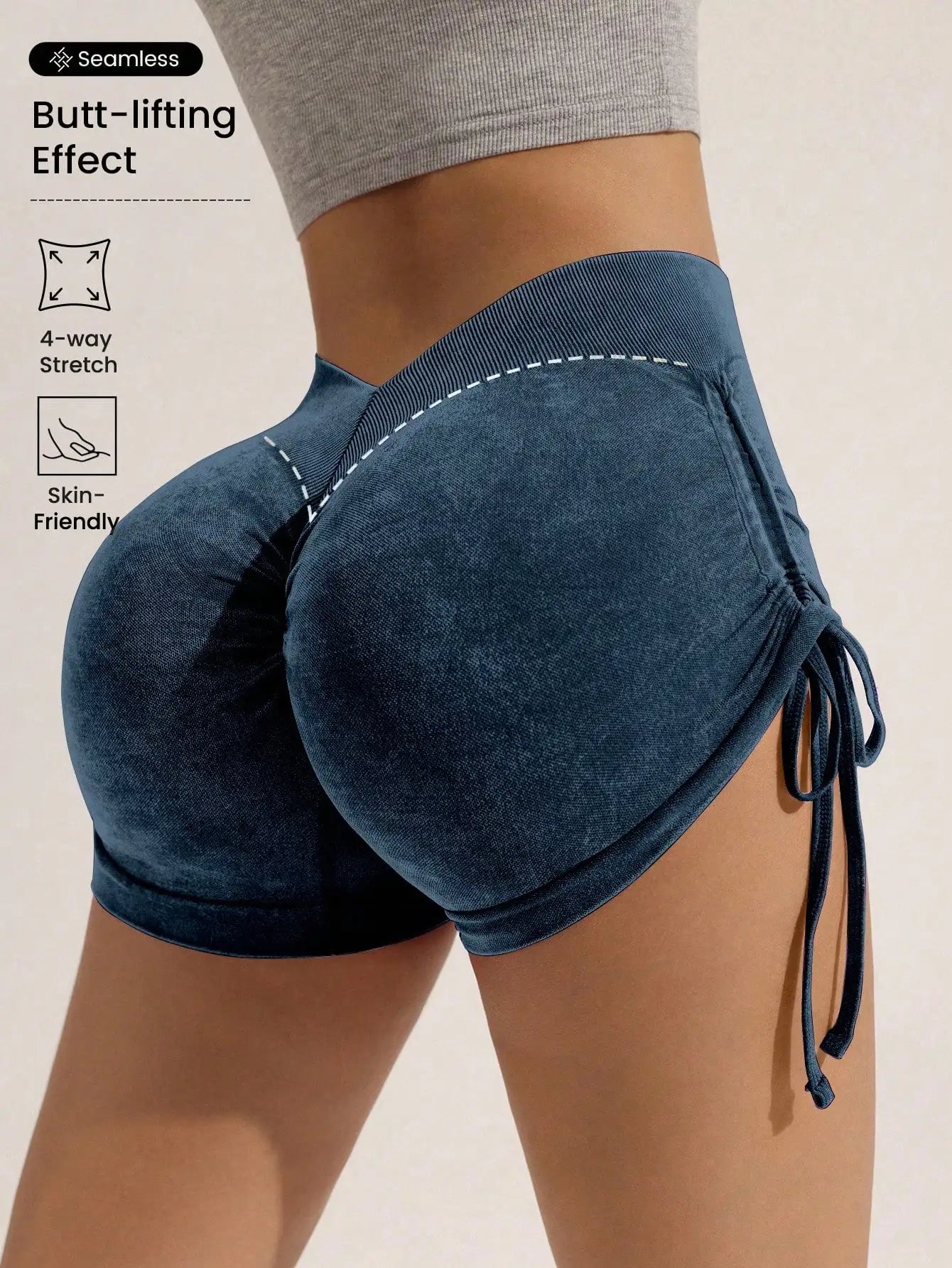 Halo Heart™ Peach Perfect Scrunch Shorts