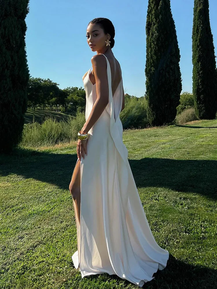 Ivory Escape Satin Gown