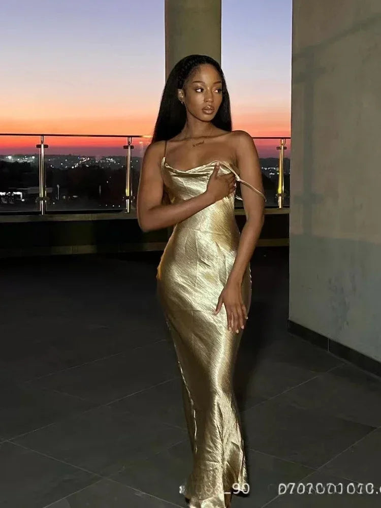 Women’s Satin Slip Maxi Dress