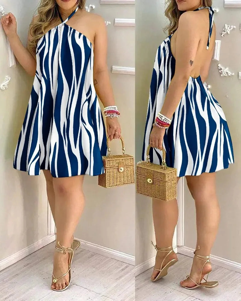 Island Blossom Halter Dress