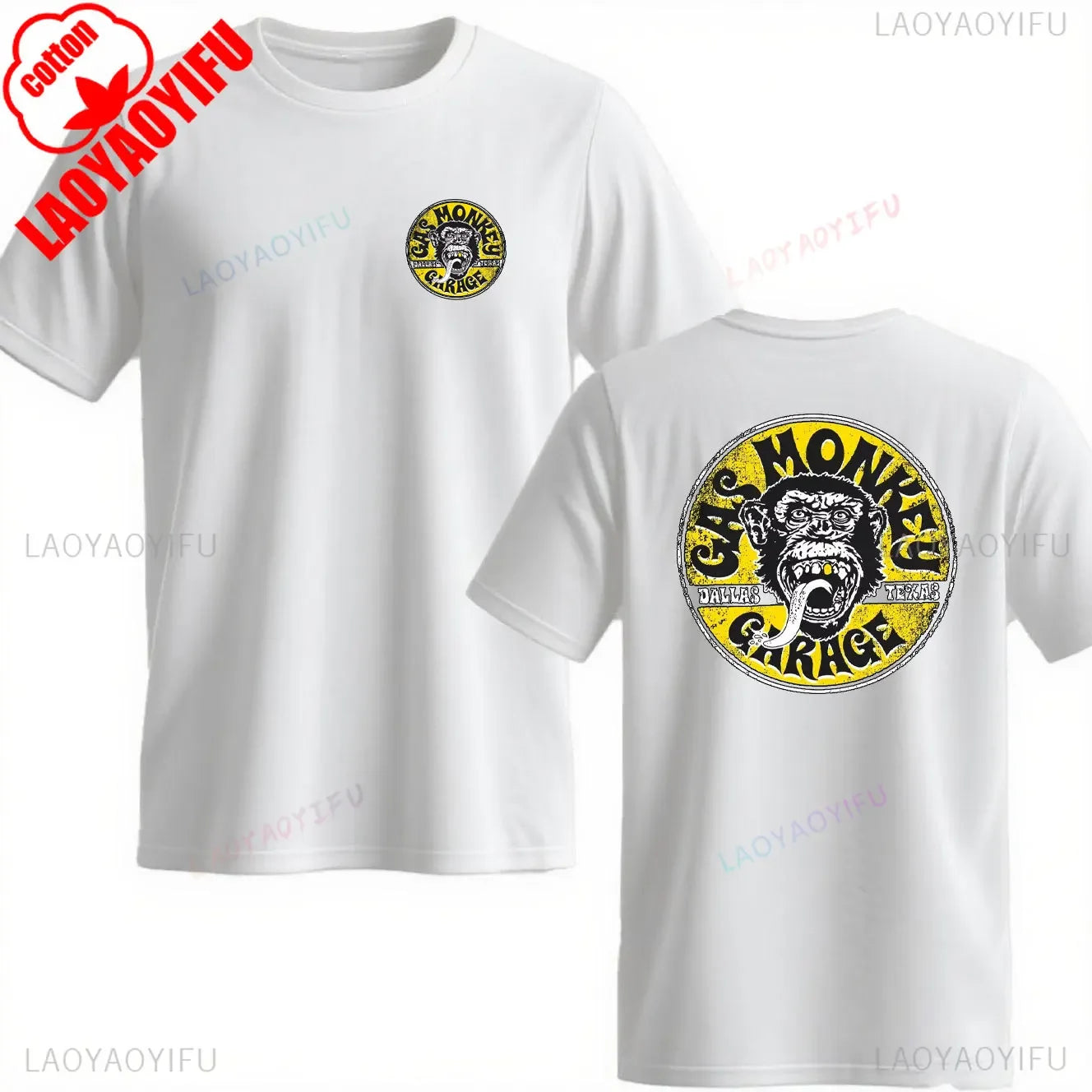 Trending Gas Monkeys Garage Print Short-sleev Hot Sale Vintage Fashion Men T Shirt Unique Classic Streetwear Harajuku Cotton Top