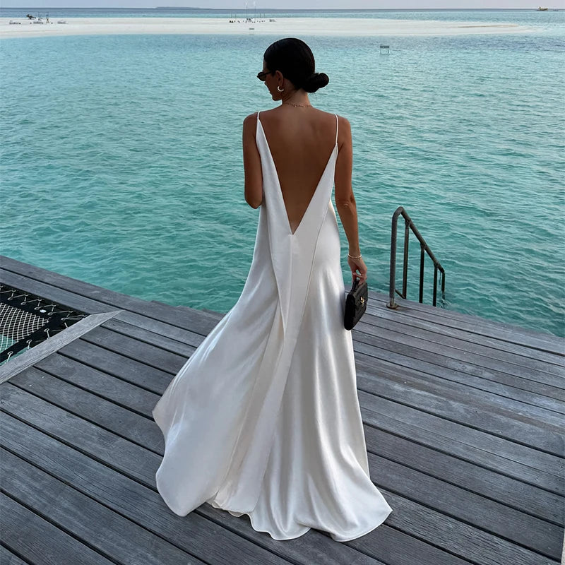 Ivory Escape Satin Gown