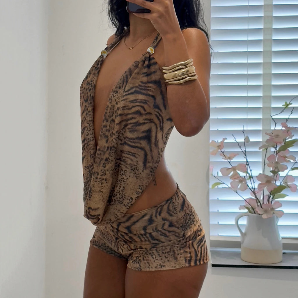 Miami Nights Safari Romper