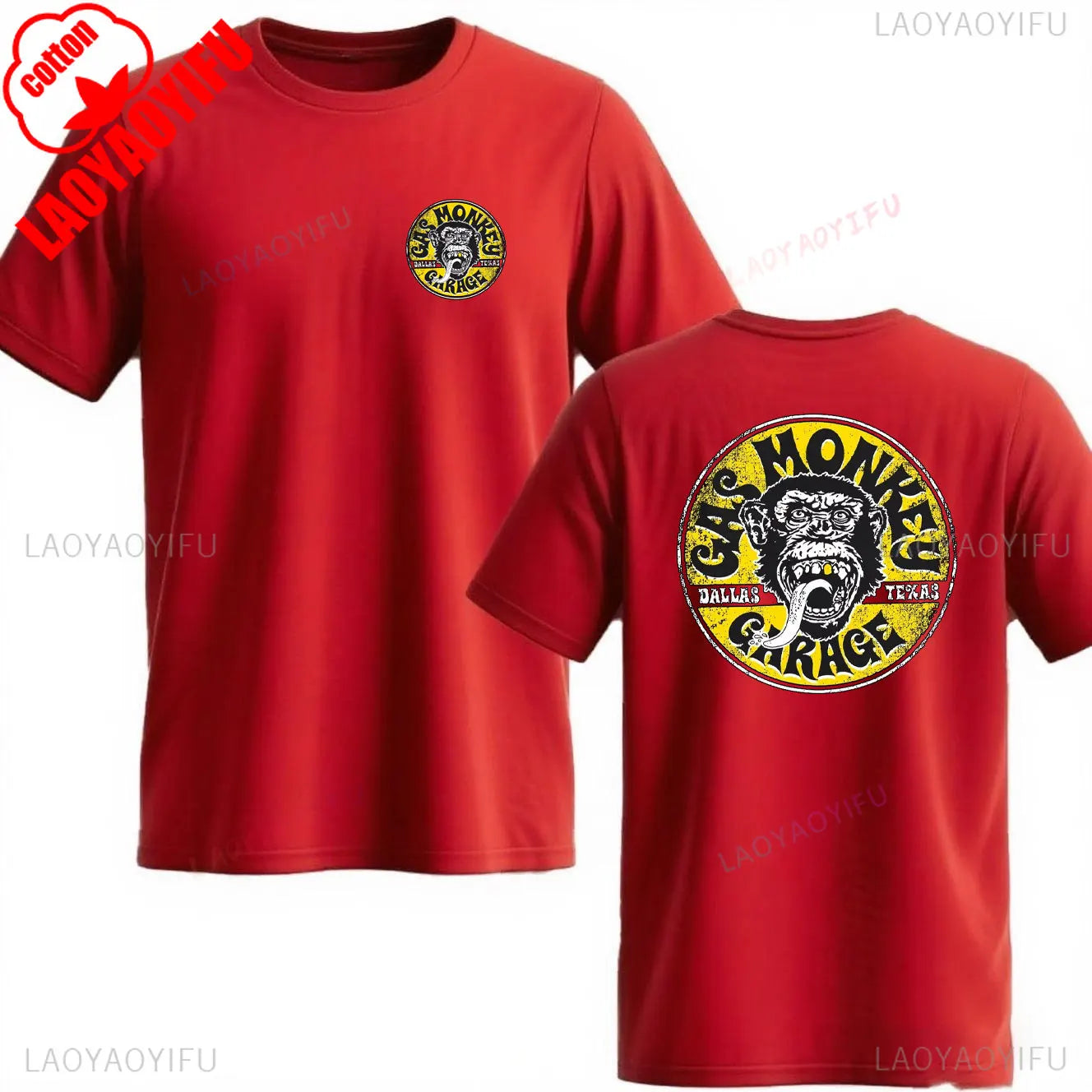 Trending Gas Monkeys Garage Print Short-sleev Hot Sale Vintage Fashion Men T Shirt Unique Classic Streetwear Harajuku Cotton Top