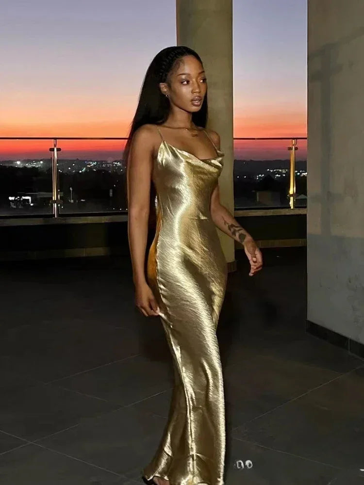 Women’s Satin Slip Maxi Dress