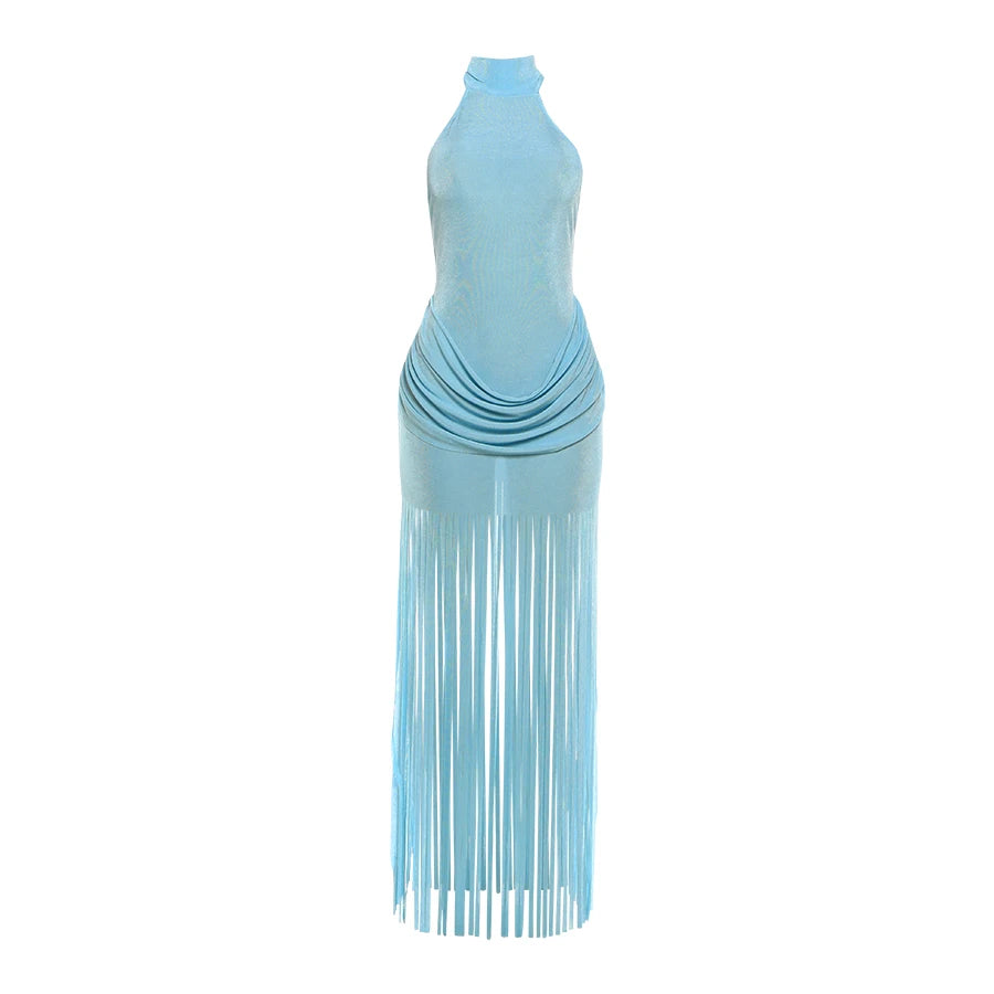 Midnight Temptation Fringe Dress