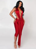 Midnight Temptation Halter Jumpsuit