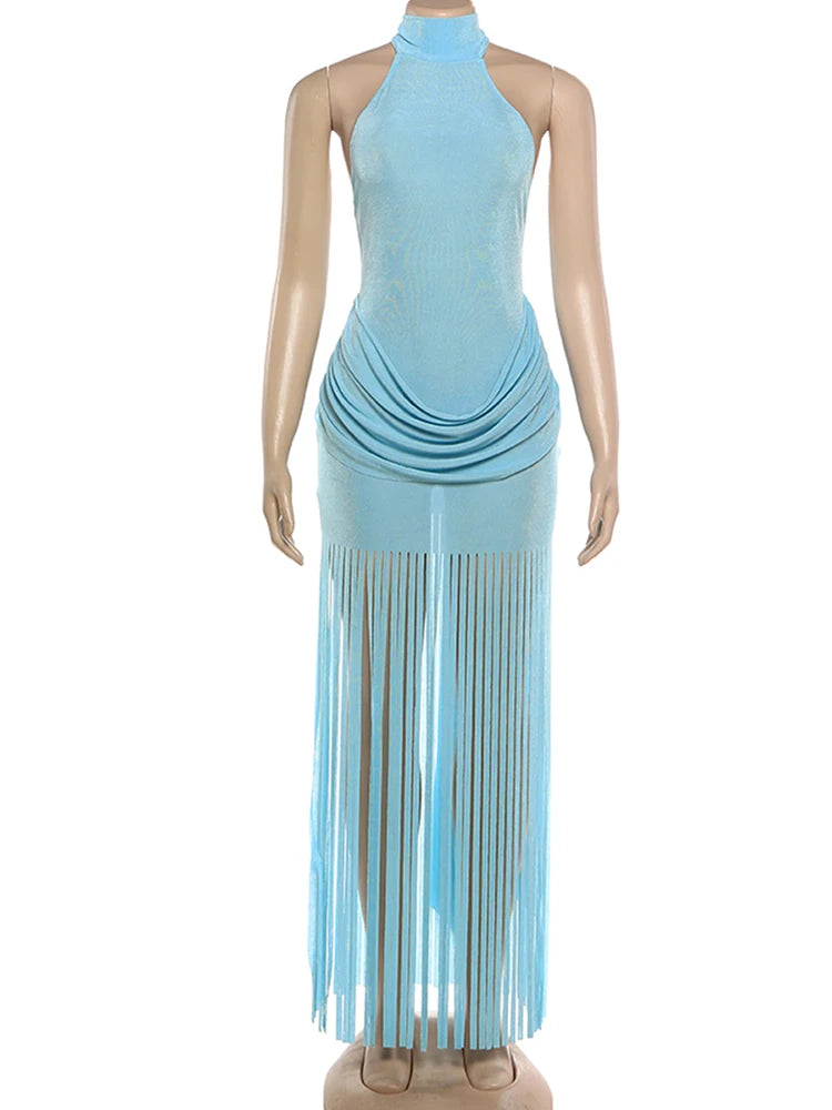 Midnight Temptation Fringe Dress