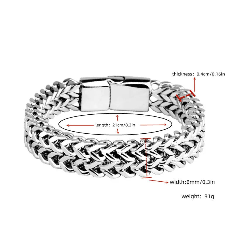 Halo Steel Link Bracelet