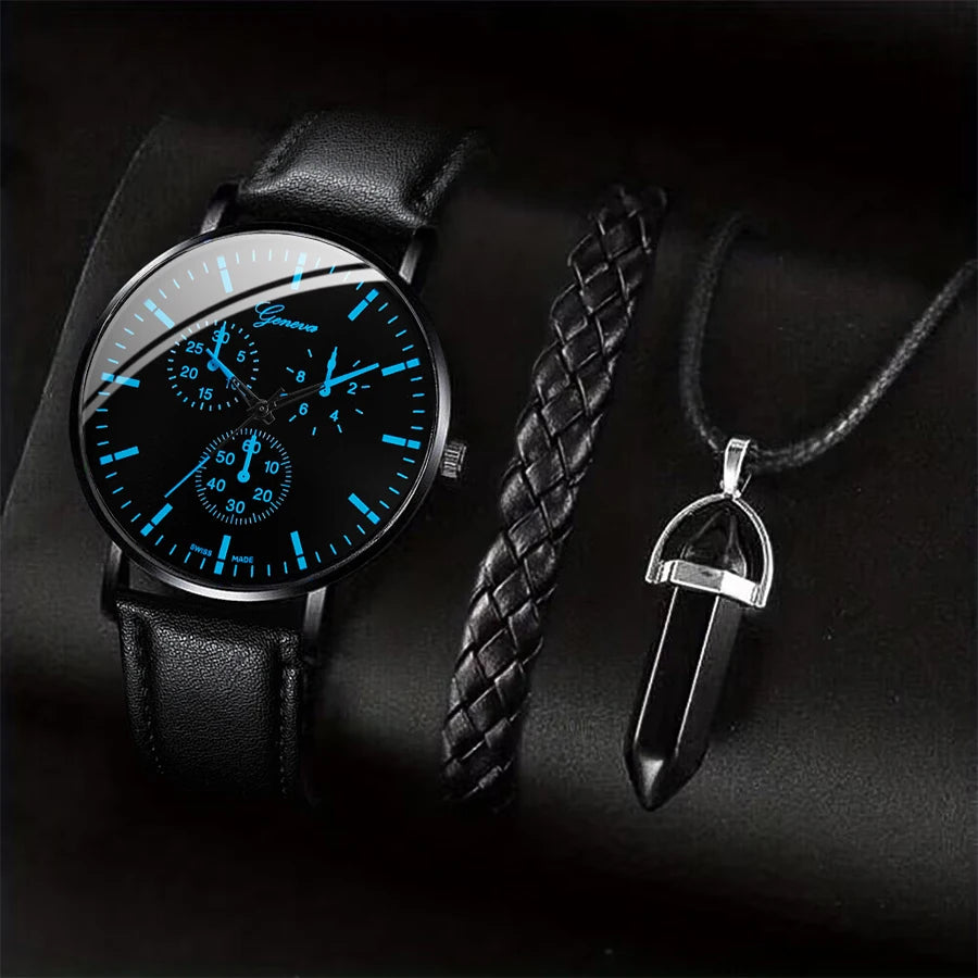 Executive Black Timepiece Set