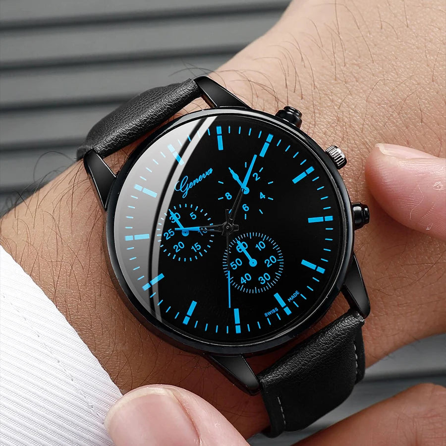 Executive Black Timepiece Set