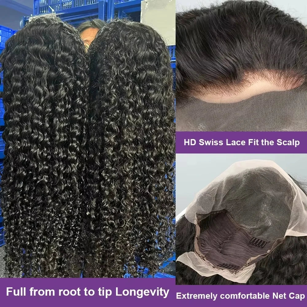 Halo Deep Wave Goddess Wig – HD Lace Human Hair Wig
