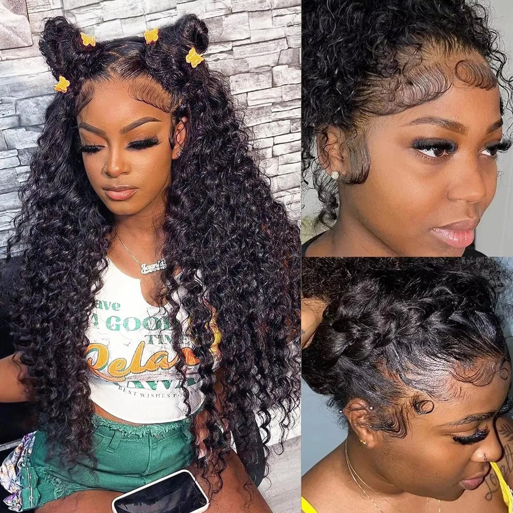 Halo Deep Wave Goddess Wig – HD Lace Human Hair Wig