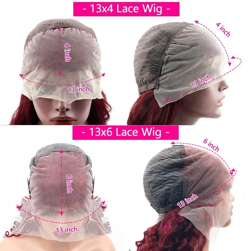 Halo Beauty 13x6 HD Lace Frontal 220 Density 99J Body Wave Wig