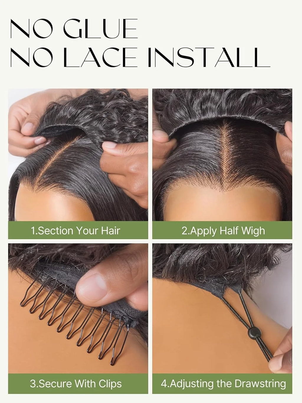 Halo Beauty Afro Kinky Curly Wig