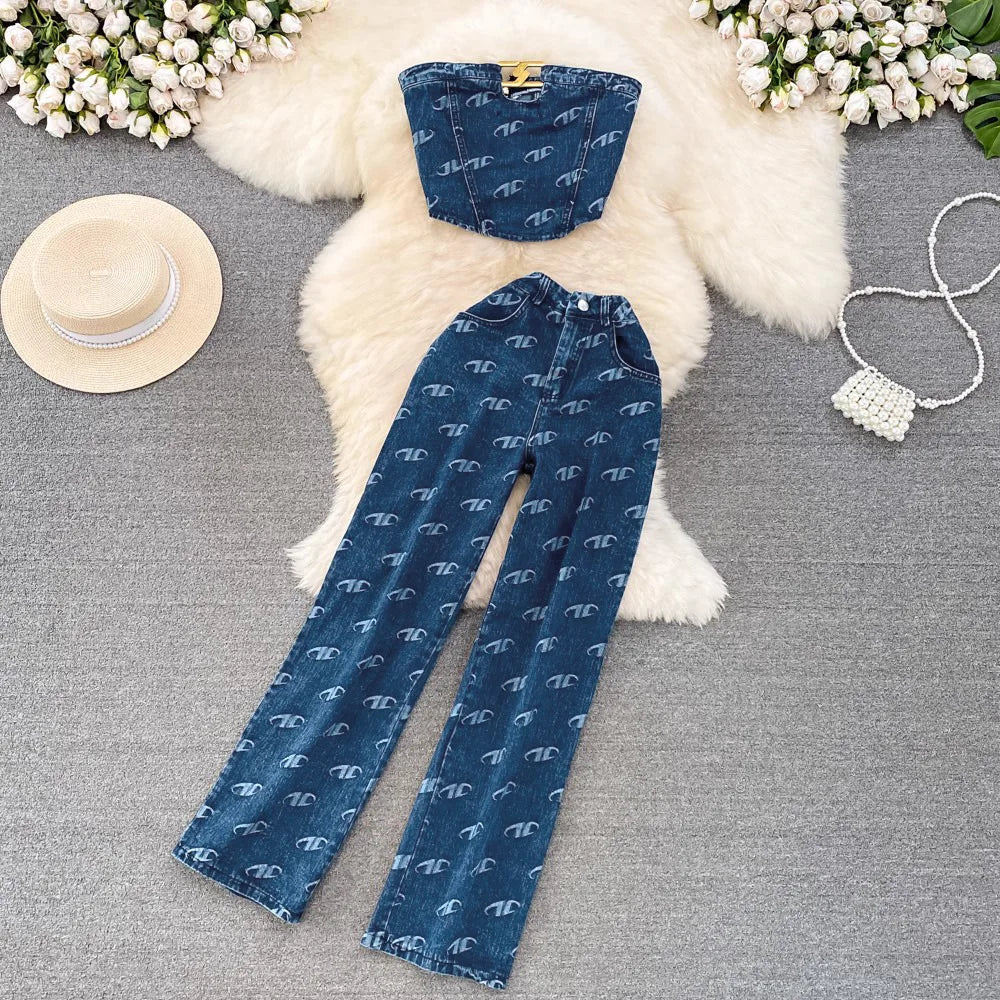 Halo Blue Jean Babe Set